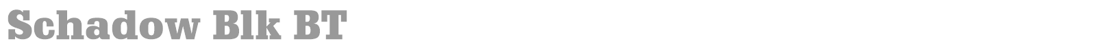Schadow Blk BT font preview